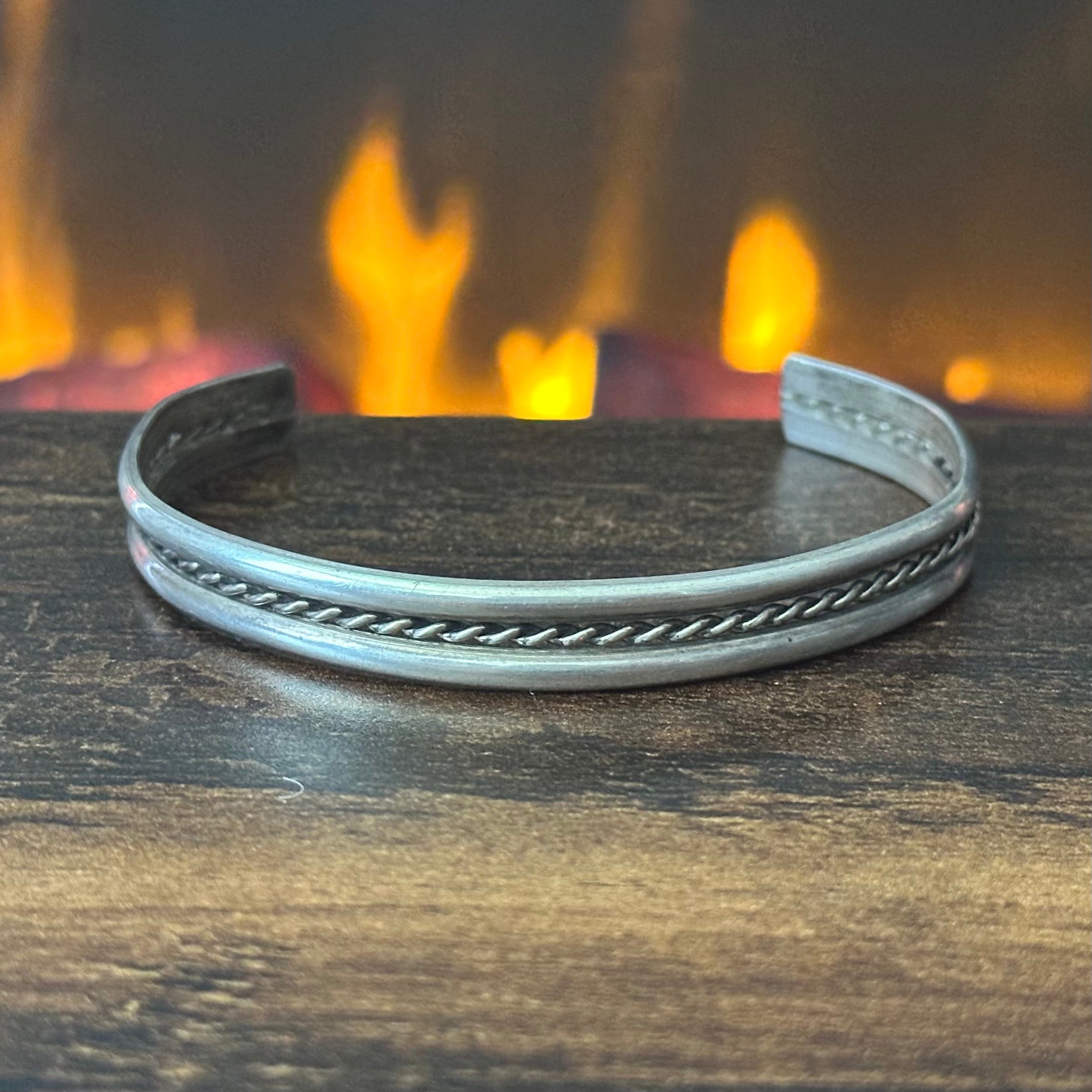 Sterling Twist Wire Stacker Cuff