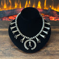 Vintage Navajo Eugene T. Becenti Sterling Fluted Bead Squash Blossom