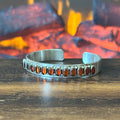 Navajo Patrick Yazzie Amber 13 Stone Sterling Stacker Cuff