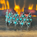 Vintage Turquoise 20 Stone Snake Eye Shadowbox Cuff