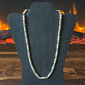 SL Signed Sterling Handmade Cylinder Saucer Bead Necklace